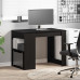 Birou Cu Sertar Raft Stejar Negru 102X62X77,5 Cm Lemn Prelucrat
