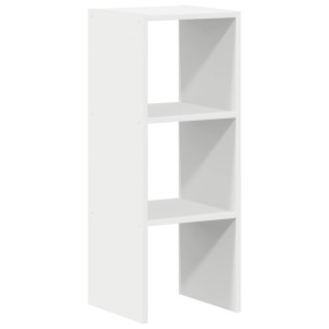 Bibliotecă Stivuabilă, Alb, 30X30X80 Cm, Din Lemn Prelucrat