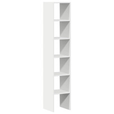Biblioteci 2 Buc, Stivuibile, Alb, 30X30X80 Cm, Lemn Prelucrat