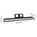 Tastatură Electrică Pian Cu 88 Taste Cu Suport Muzică Pliabilă