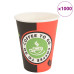 Cești De Cafea Din Hârtie 1000 Buc 12 Oz 300 Ml Roșu Și Negru
