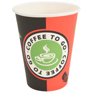 Cești De Cafea Din Hârtie 1000 Buc 12 Oz 300 Ml Roșu Și Negru
