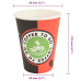 Cești De Cafea Din Hârtie 1000 Buc 12 Oz 300 Ml Roșu Și Negru