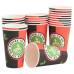 Cești De Cafea Din Hârtie 1000 Buc 16 Oz 400 Ml Roșu Și Negru