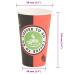 Cești De Cafea Din Hârtie 1000 Buc 16 Oz 400 Ml Roșu Și Negru