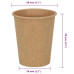 Cești De Cafea Din Hârtie 1000 Buc 8Oz 200Ml Maro