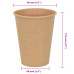 Cești De Cafea Din Hârtie 1000 Buc 12 Oz 300 Ml Maro