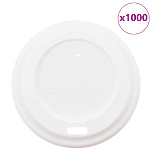 Capace Pentru Ceașcă Cafea Hârtie 4Oz 1000 Buc Plastic Alb
