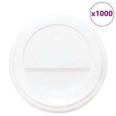 Capace Pentru Ceași Cafea Din Hârtie 8Oz 1000 Buc Plastic Alb