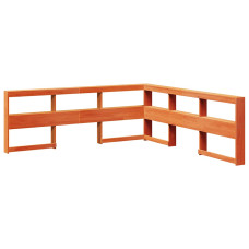 Bibliotecă Tăblie În Formă De L Ceară Maro Lemn Masiv De Pin Bibliotecă Tăblie În Formă De L Ceară Maro Lemn Masiv De Pin