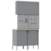 Banc De Lucru Cu Sertar 5 Pcs Roșu 100 X 55 X 200 Cm Oțel