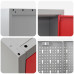 Banc De Lucru Cu Sertar 5 Pcs Roșu 100 X 55 X 200 Cm Oțel