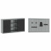 Banc De Lucru Cu Sertar 5 Pcs Negru 100 X 55 X 200 Cm Oțel