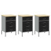 Banc De Lucru Cu Sertar 7 Pcs Negru 150 X 55 X 200 Cm Oțel