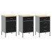 Banc De Lucru Cu Sertar 7 Pcs Negru 150 X 55 X 200 Cm Oțel