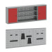Banc De Lucru Cu Sertar 7 Pcs Roșu 150 X 55 X 200 Cm Oțel