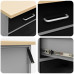 Banc De Lucru Cu Sertar 7 Pcs Negru 150 X 55 X 200 Cm Oțel