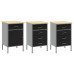 Banc De Lucru Cu Sertar 7 Pcs Negru 150 X 55 X 200 Cm Oțel