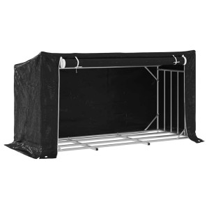 Raft Pentru Lemn De Foc Cu Capac De Ploaie Otel Galvanizat