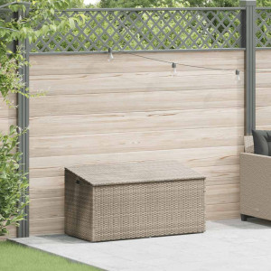 Cutie De Depozitare Grădină Gri Deschis 110X50X58 Cm Polirattan