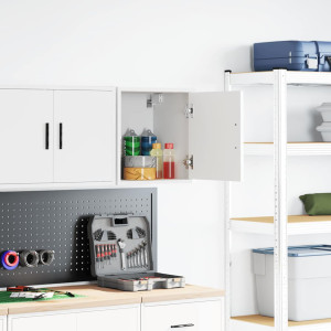 Dulap De Perete De Garaj Alb Din Lemn Prelucrat