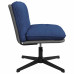 Scaun De Birou Pivotant, Albastru, Material Textil