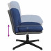 Scaun De Birou Pivotant, Albastru, Material Textil