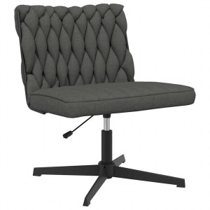 Scaun De Birou Pivotant, Gri Închis, Material Textil