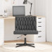 Scaun De Birou Pivotant, Gri Închis, Material Textil