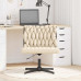 Scaun De Birou Pivotant, Crem, Material Textil
