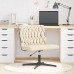 Scaun De Birou Pivotant, Crem, Material Textil