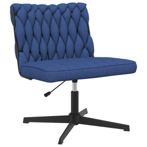 Scaun De Birou Pivotant, Albastru, Material Textil