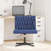 Scaun De Birou Pivotant, Albastru, Material Textil