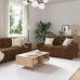 Canapea 2 Pcs Maro 221 X 78 X 80 Cm Piele Artificială