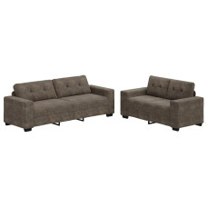 Canapea 2 Pcs Gri Închis 221 X 78 X 80 Cm Piele Artificială
