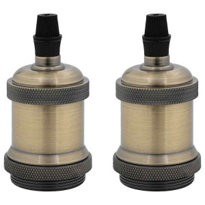Suporturi De Lampă 2 Buc Bronz E27