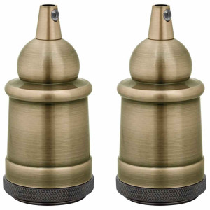 Suporturi De Lampă 2 Buc Bronz E27
