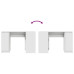 Birou Alb 120X42X76 Cm Lemn Prelucrat