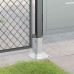 Baze Stâlp Pătrate 12 Buc Argintiu 46X46 Mm Oțel Galvanizat