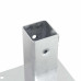 Baze Stâlp Pătrate 12 Buc Argintiu 51X51 Mm Oțel Galvanizat