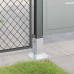 Baze Stâlp Pătrate 12 Buc Argintiu 61X61 Mm Oțel Galvanizat