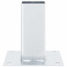 Baze Stâlp Pătrate 12 Buc Argintiu 61X61 Mm Oțel Galvanizat