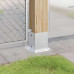 Baze Stâlp Pătrate 12 Buc Argintiu 101X101 Mm Oțel Galvanizat