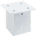 Baze Stâlp Pătrate 12 Buc Argintiu 101X101 Mm Oțel Galvanizat