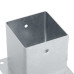 Baze Stâlp Pătrate 12 Buc Argintiu 101X101 Mm Oțel Galvanizat