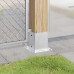 Baze Stâlp Pătrate 12 Buc Argintiu 121X121 Mm Oțel Galvanizat