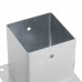 Baze Stâlp Pătrate 12 Buc Argintiu 121X121 Mm Oțel Galvanizat