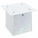 Baze Stâlp Pătrate 12 Buc Argintiu 141X141 Mm Oțel Galvanizat