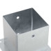 Baze Stâlp Pătrate 12 Buc Argintiu 141X141 Mm Oțel Galvanizat