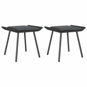 Scaun De Grădină Cu Pernă 2 Pcs Gri 50 X 40 X 45Cm Poliester